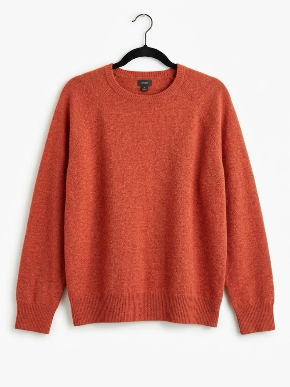 J Crew 100% Lambswool Terracotta Red Clay Crew Neck Mens Sweater Size XL